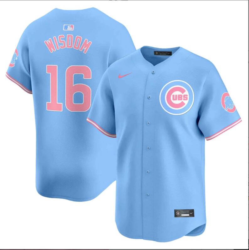 Men Chicago Cubs #16 Wisdom blue 2024 Nike MLB jersey->indianapolis colts->NFL Jersey
